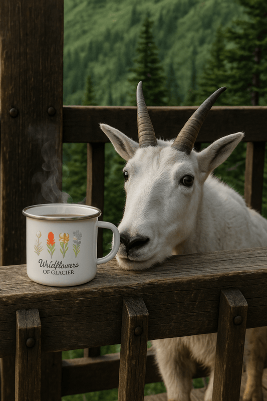 Wildflowers of Glacier™ Enamel Mug Bear Grass Edition - Lazy Rockin H Ecom