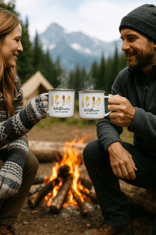Wildflowers of Glacier™ Enamel Mug – Fireweed Edition - Lazy Rockin H Ecom