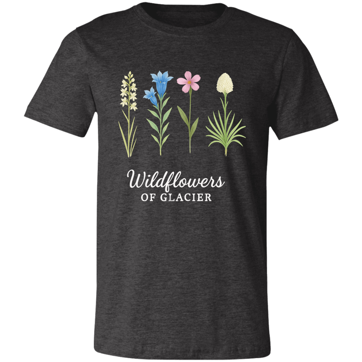 Wildflowers of Glacier White Lily Tee – Vintage Montana Botanical Shirt - Lazy Rockin H Ecom