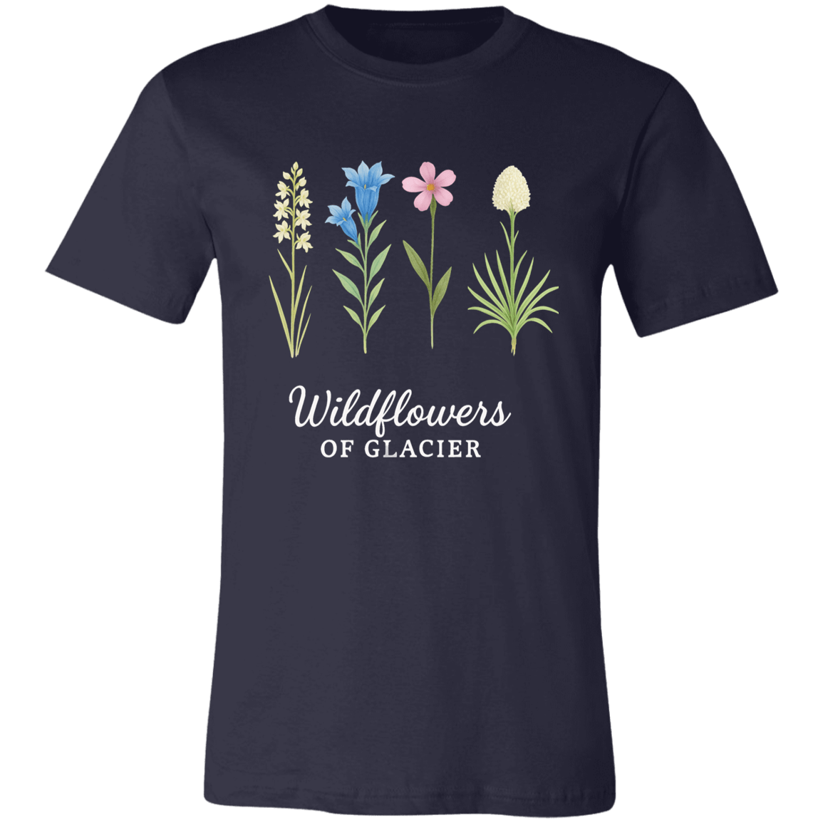 Wildflowers of Glacier White Lily Tee – Vintage Montana Botanical Shirt - Lazy Rockin H Ecom