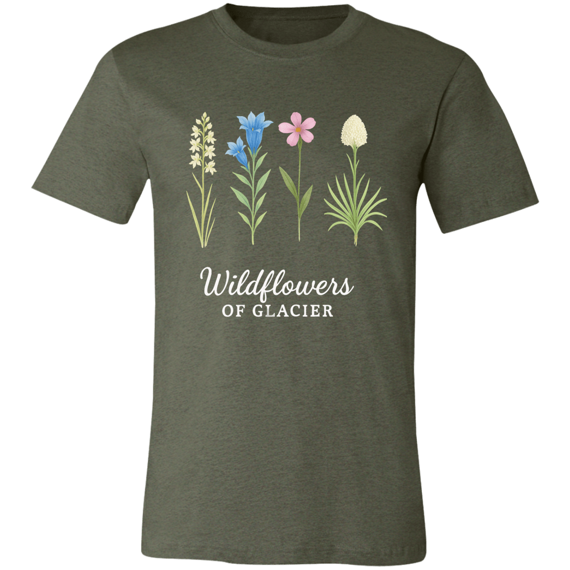 Wildflowers of Glacier White Lily Tee – Vintage Montana Botanical Shirt - Lazy Rockin H Ecom