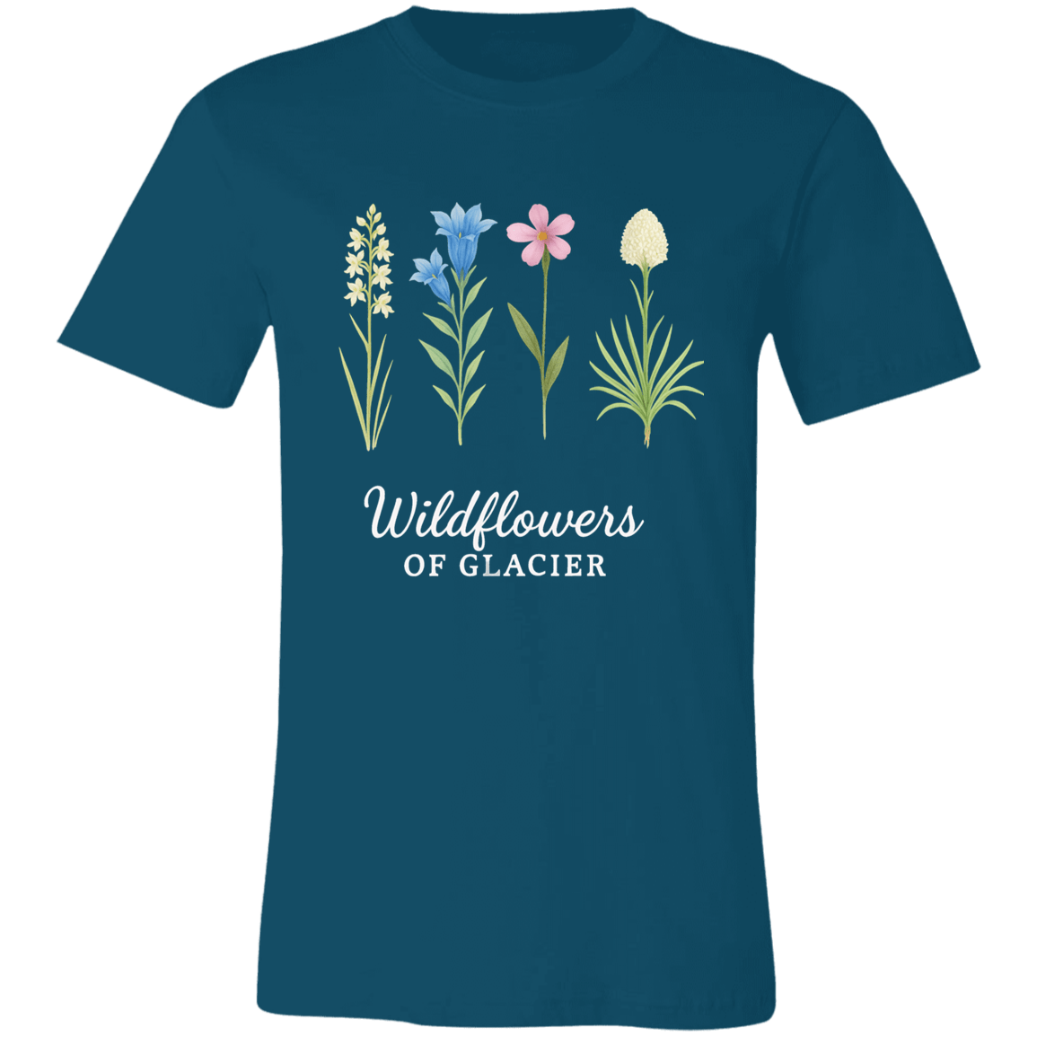 Wildflowers of Glacier White Lily Tee – Vintage Montana Botanical Shirt - Lazy Rockin H Ecom
