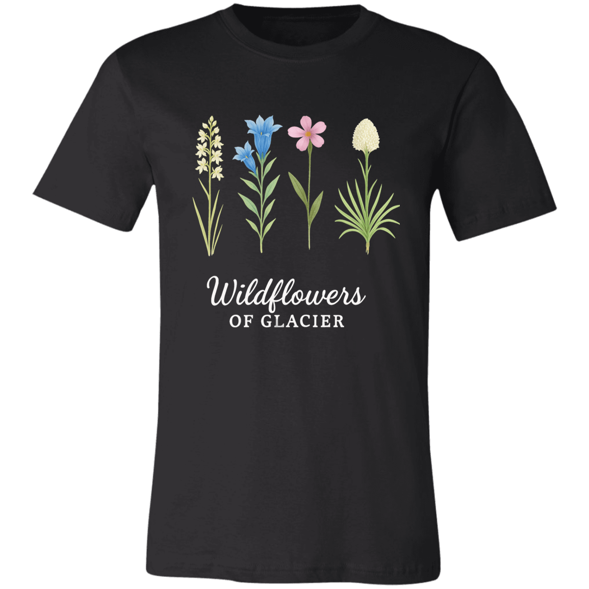 Wildflowers of Glacier White Lily Tee – Vintage Montana Botanical Shirt - Lazy Rockin H Ecom