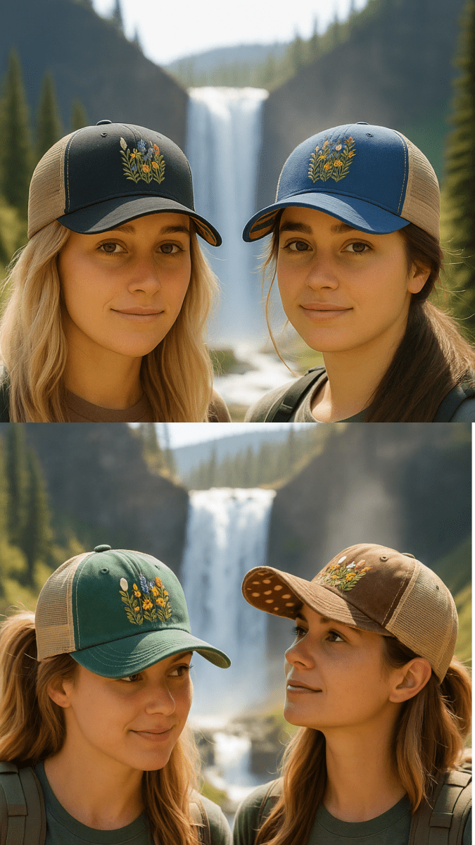 Women’s Washed Mesh - Back Cap | Evolve & Elude™ Concealed Ponytail Opening + Makeup - Resistant Comfort - Lazy Rockin H Ecom