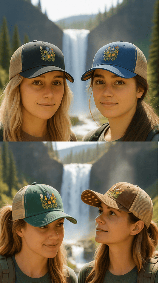 Women’s Washed Mesh - Back Cap | Evolve & Elude™ Concealed Ponytail Opening + Makeup - Resistant Comfort - Lazy Rockin H Ecom