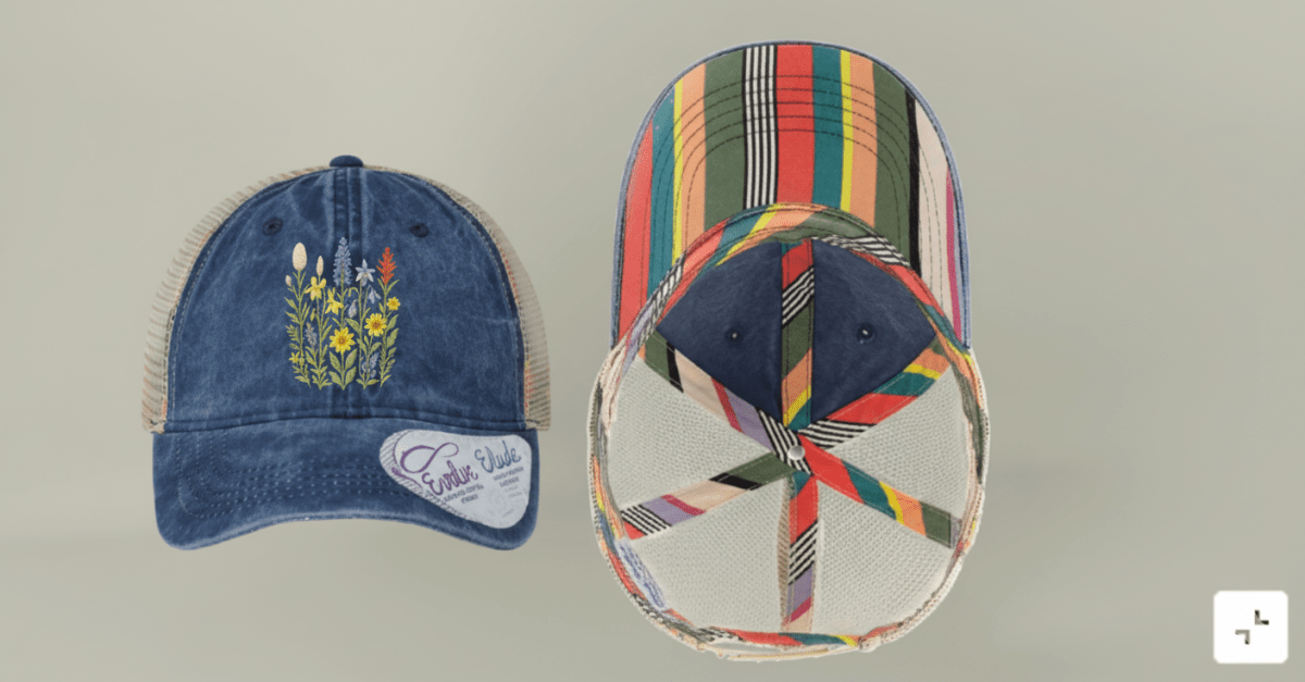 Women’s Washed Mesh - Back Cap | Evolve & Elude™ Concealed Ponytail Opening + Makeup - Resistant Comfort - Lazy Rockin H Ecom