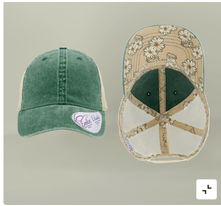 Women’s Washed Mesh - Back Cap | Evolve & Elude™ Concealed Ponytail Opening + Makeup - Resistant Comfort - Lazy Rockin H Ecom